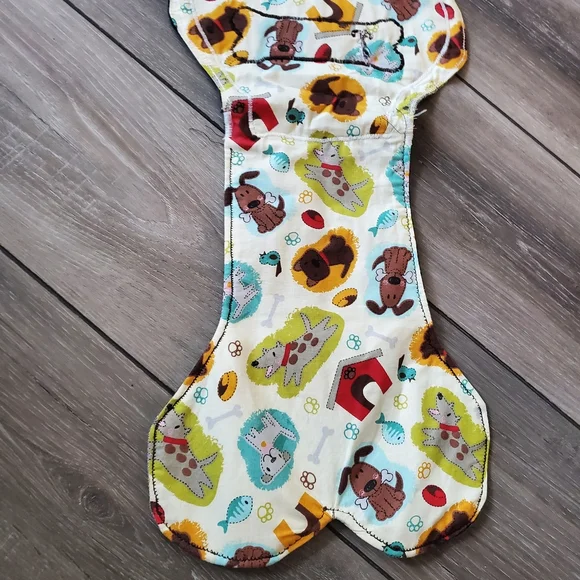 Custom handmade "Tucker" Christmas stocking for dog - Picture 11 of 12